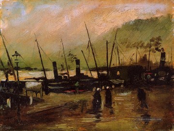 Kaianlagen mit Schiffen in Antwerpen Vincent van Gogh Ölgemälde
